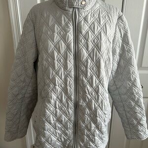 Weatherproof Women's Silver Quilted Puffer Coat